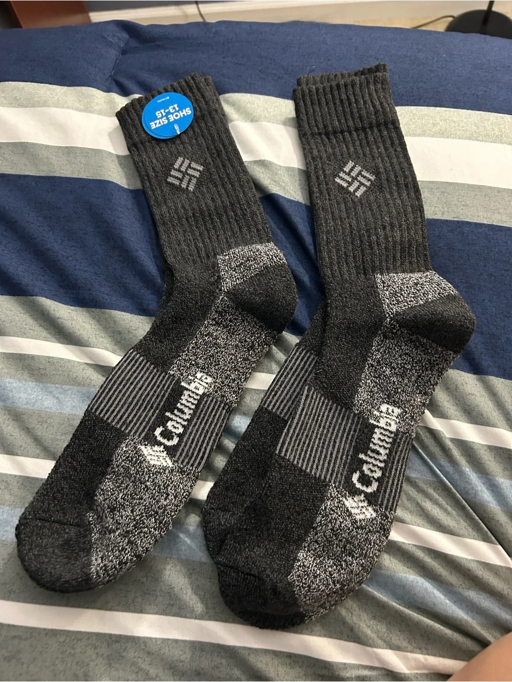 Columbia Men's Charcoal & Light Gray Athletic Crew Socks